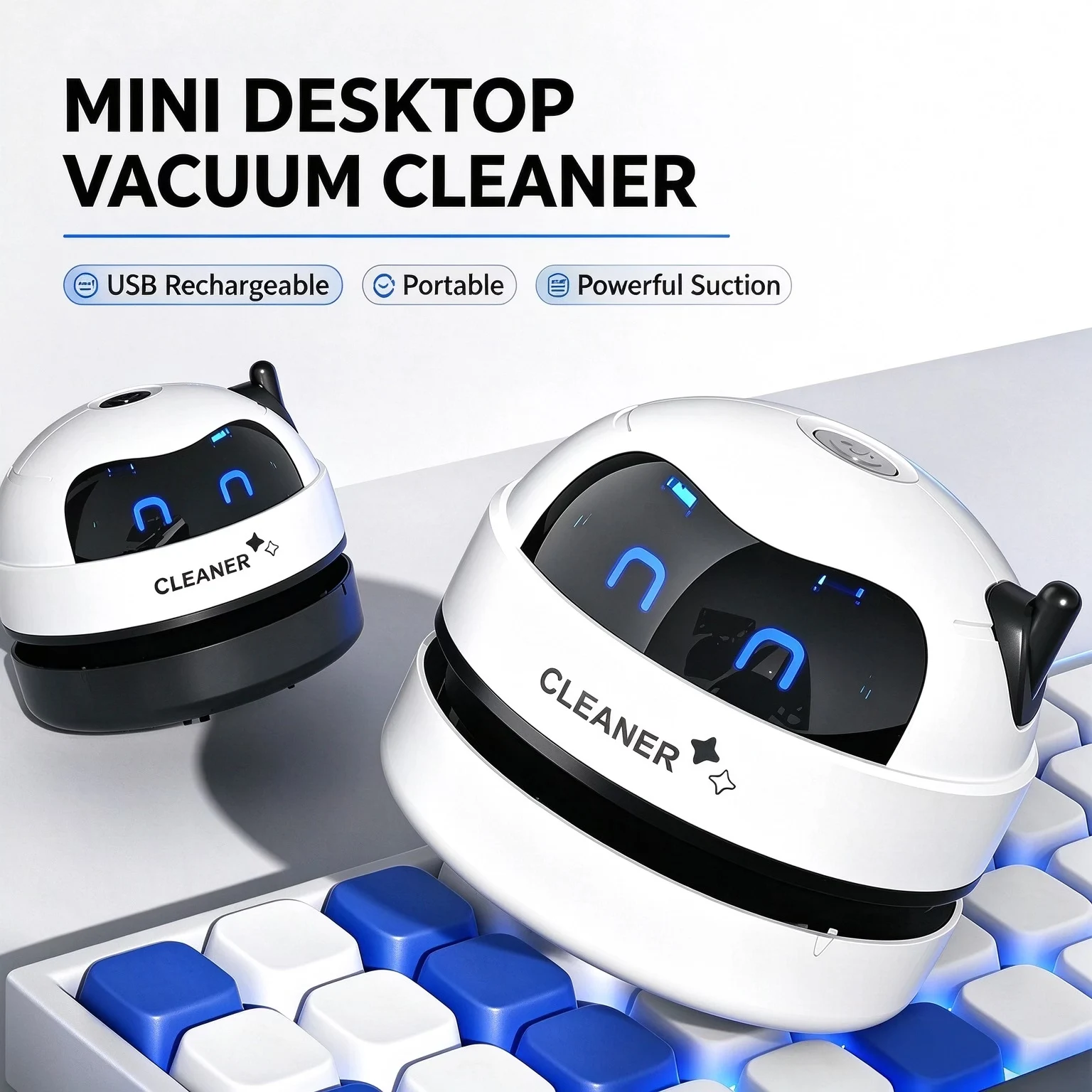 Mini Desktop Vacuum Cleaner For Eraser Dust - Aspirador de pó portátil, mini, para