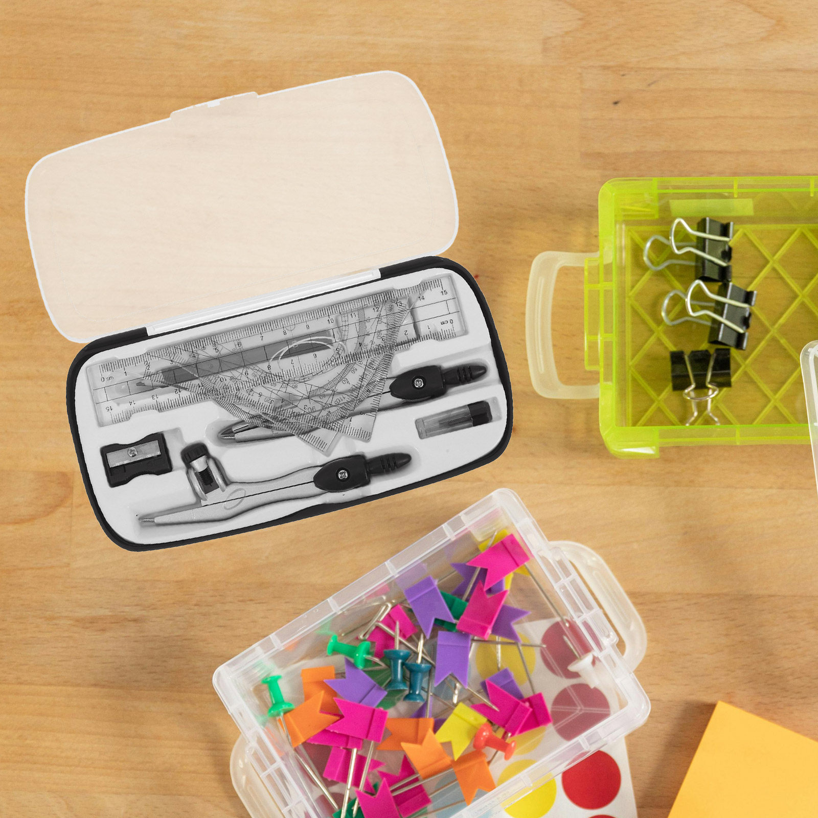1 conjunto de instrumentos de  - Math Geometry Set With Compass avaliação e preço