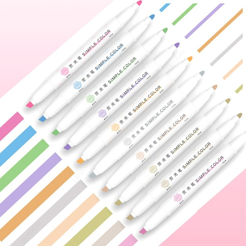 Cor Pastel Highlighters, Dupla - Pastel Highlighter Set Double Ended avaliação e preço