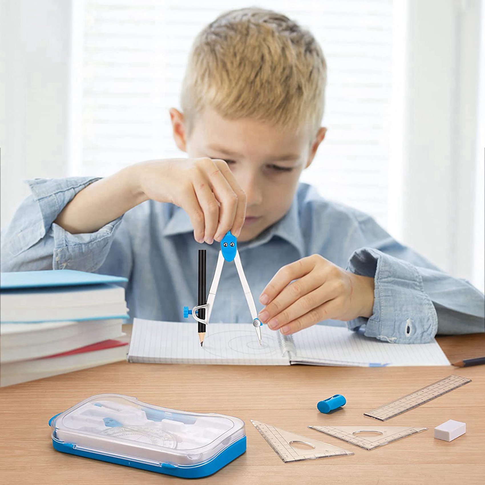 Conjunto de instrumentos de ge - Math Geometry Set With Compass avaliação e preço